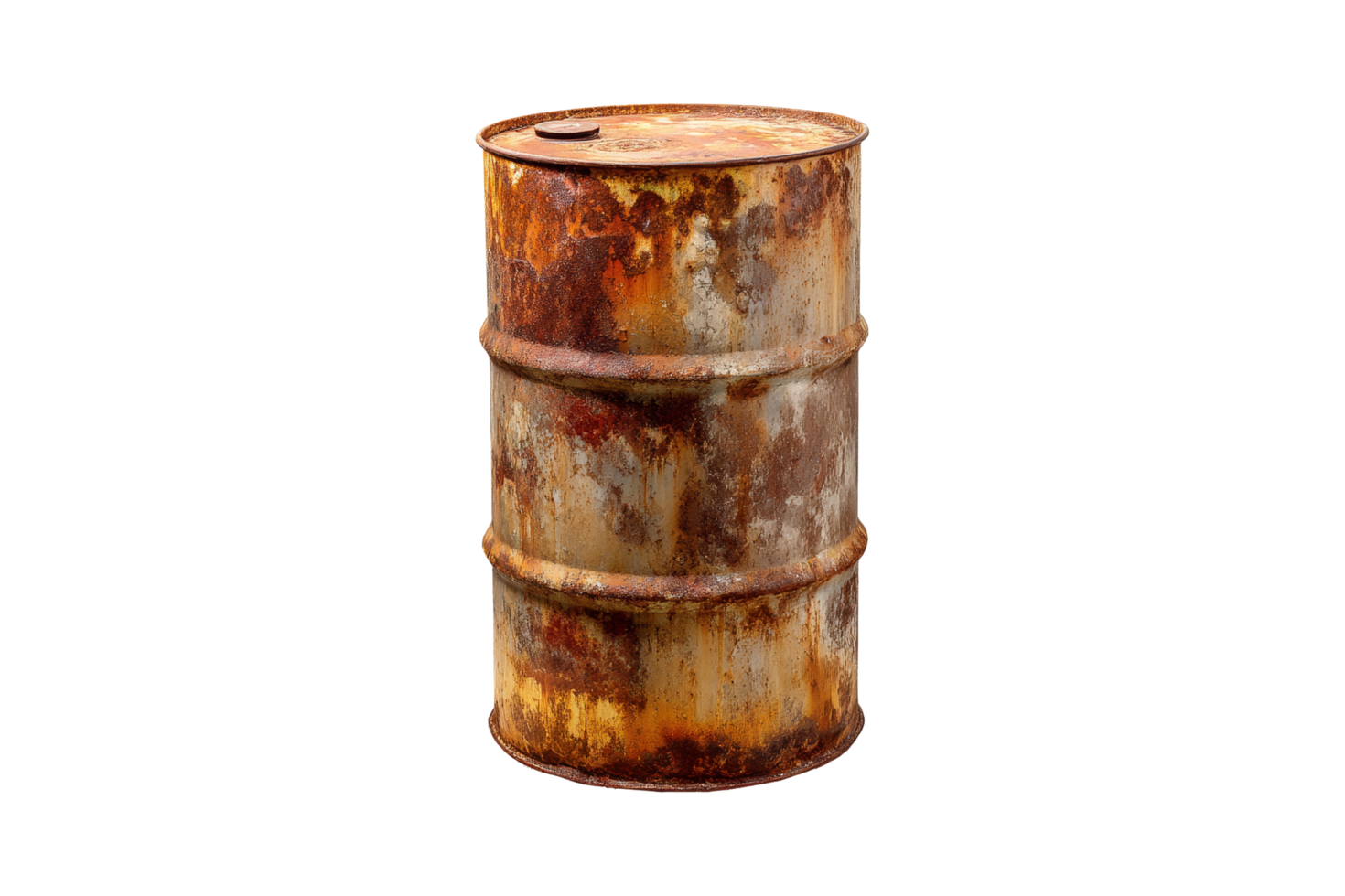 Rusty barrel waste disposal site png