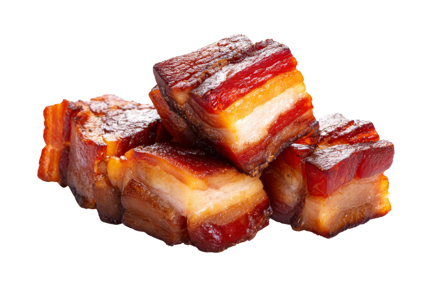 Gourmet savory pork belly dish png