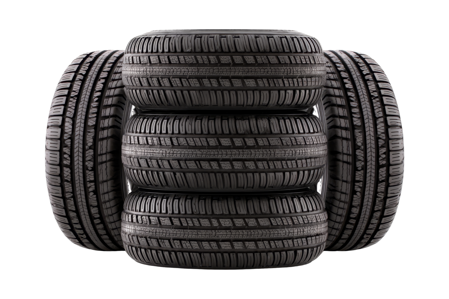 Tire stack in garage display png