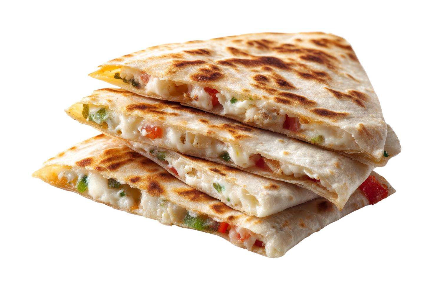 Delicious quesadilla in cozy kitchen png