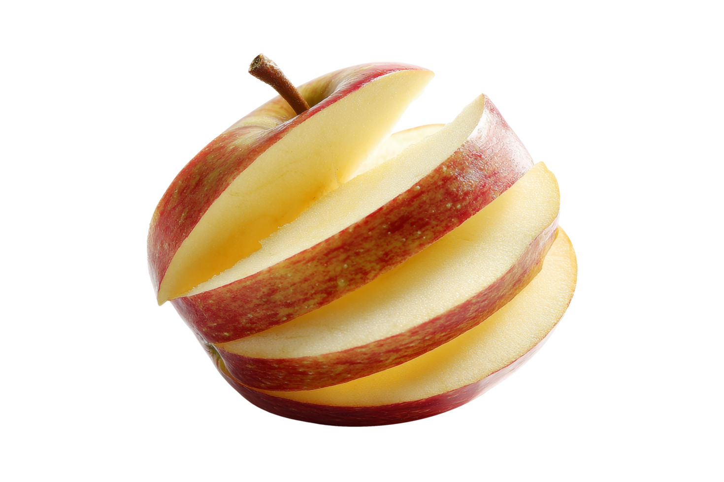 Sliced apple delight in kitchen png