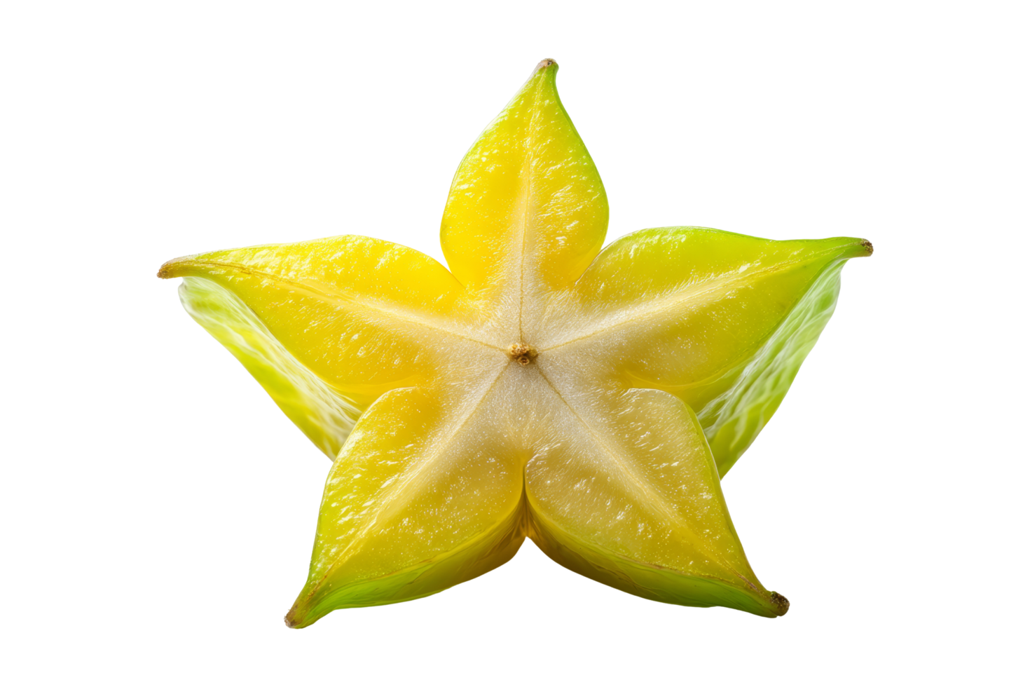 Vibrant starfruit in food photography png