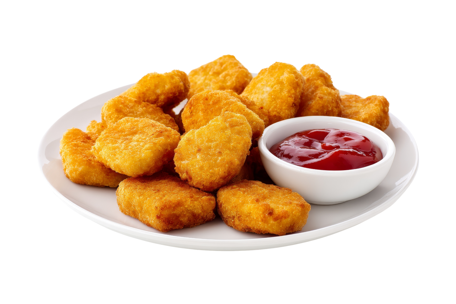 Indoors fried chicken nuggets plate png