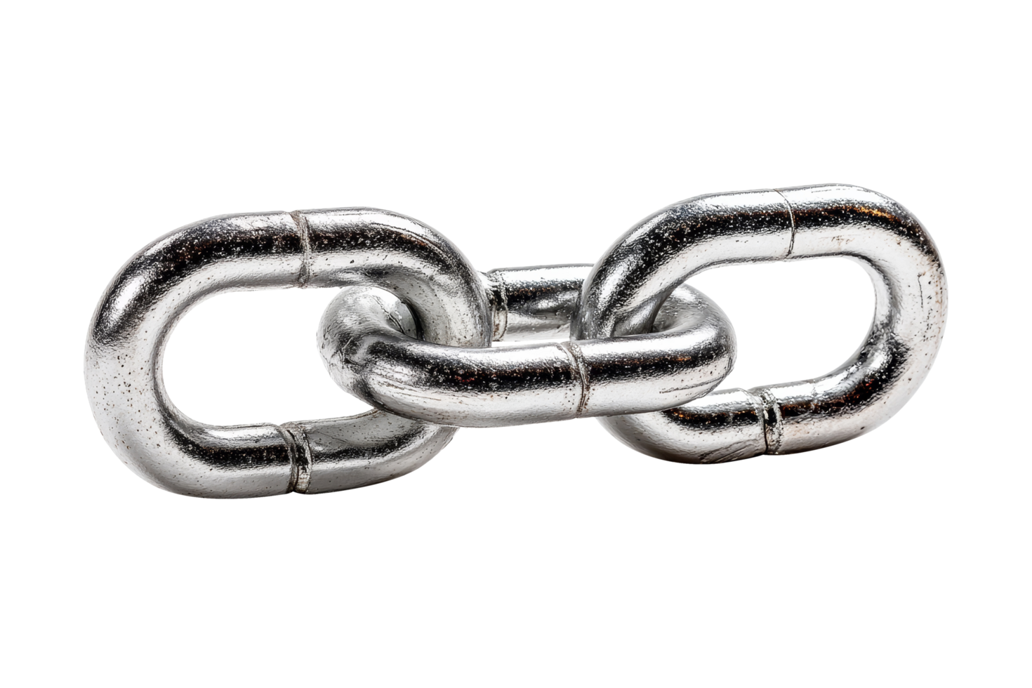 Metal chain links on png