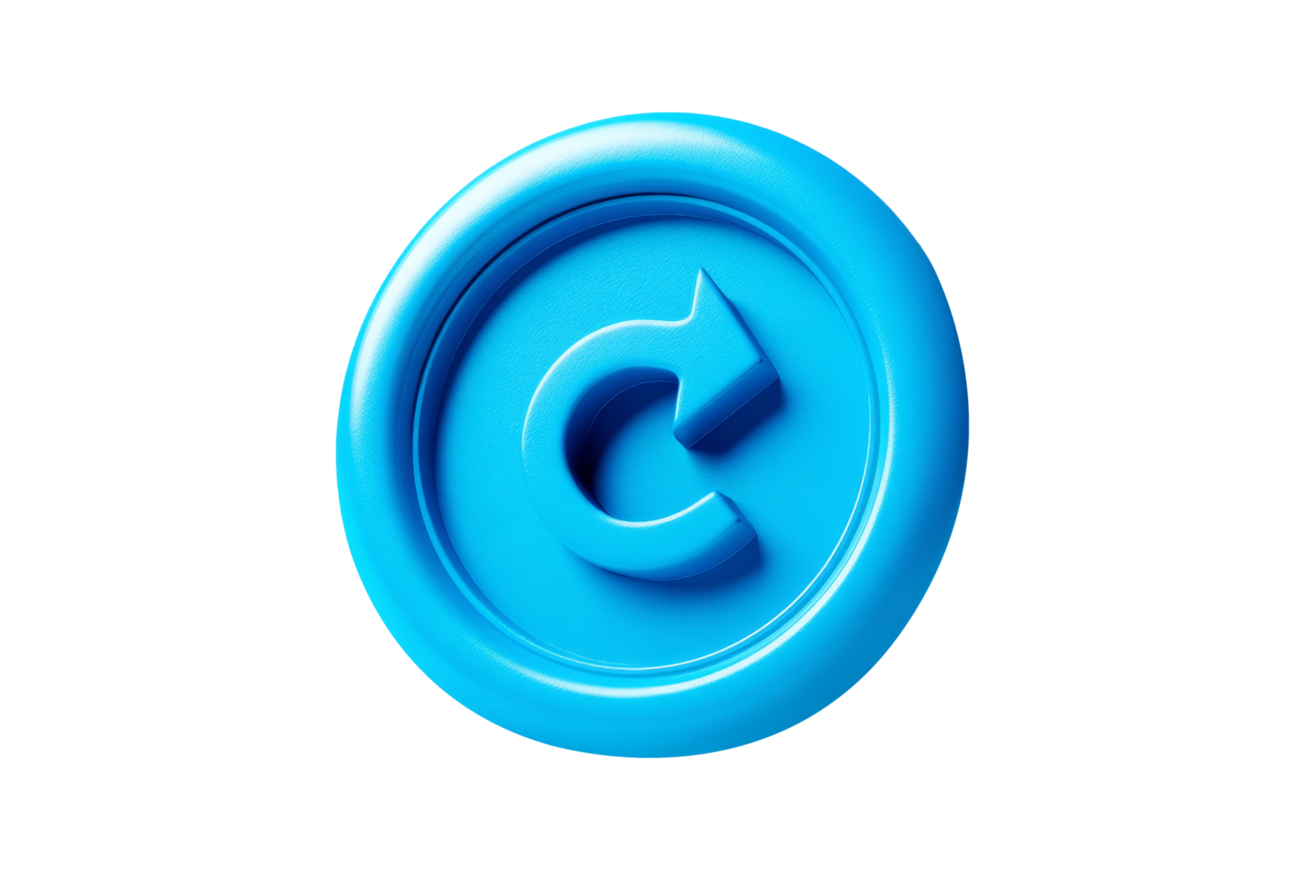 Digital blue refresh icon design png