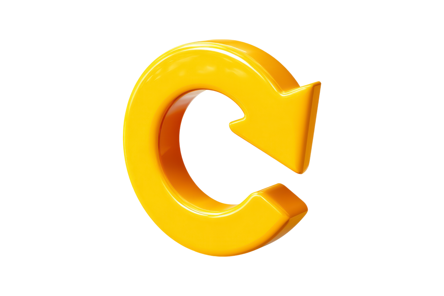 Modern yellow circular arrow design png