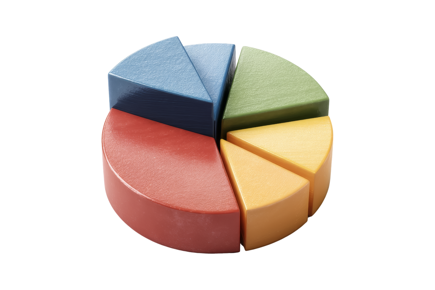 Bright aerial pie chart infographic png