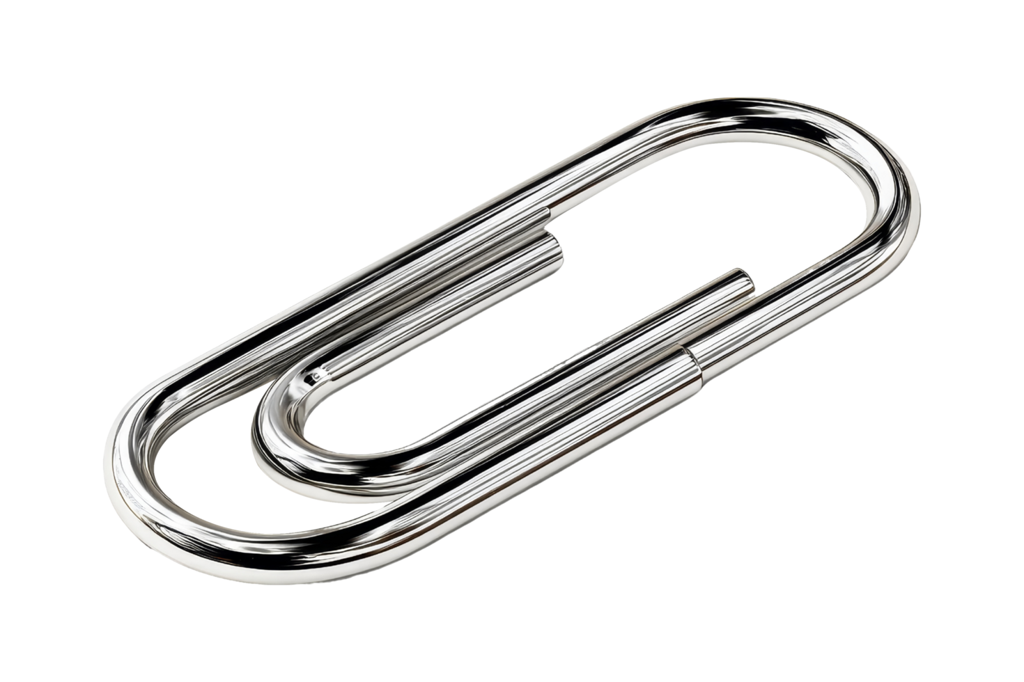 Minimalist paperclip design close-up png