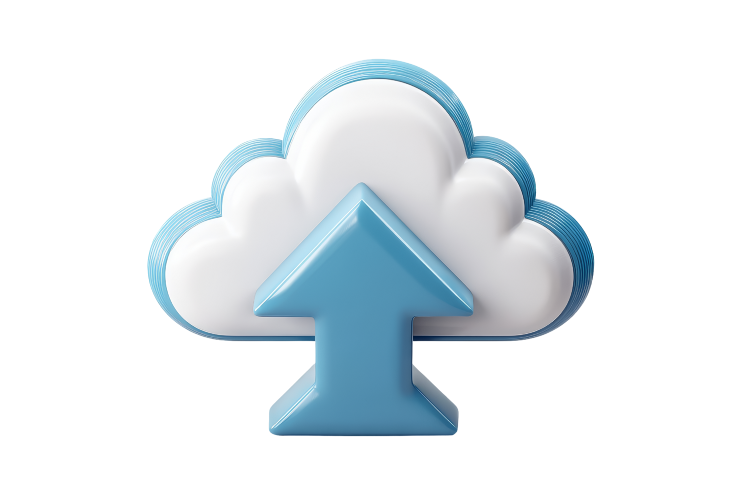 Tech illustration cloud upload icon png