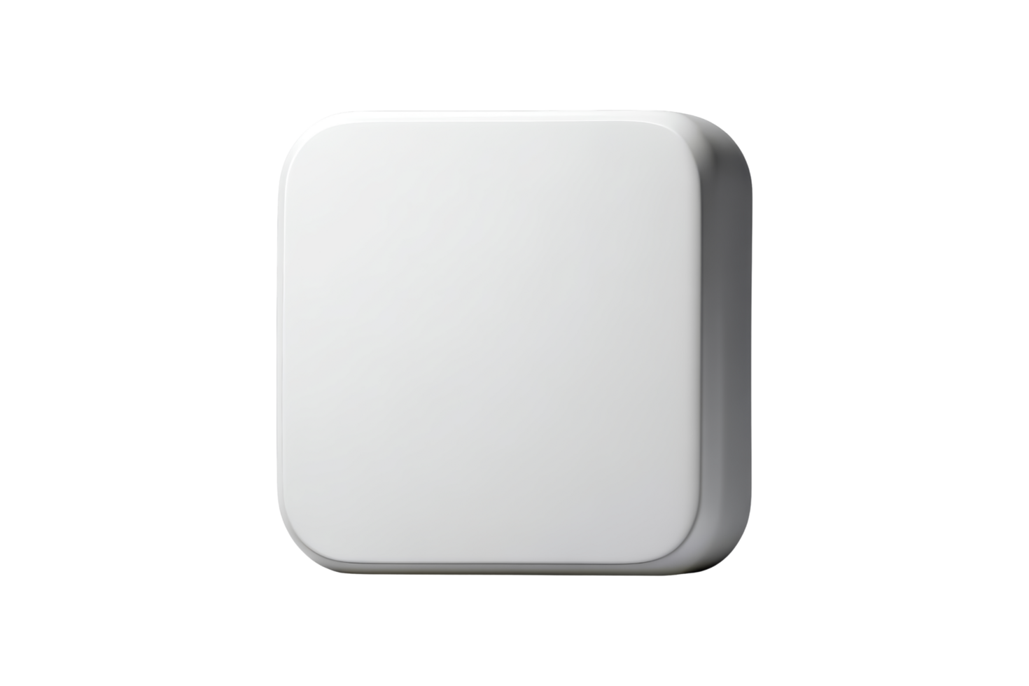 Minimalist white square object png