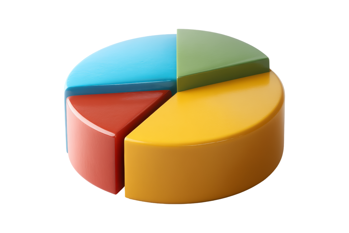 Colorful pie chart data visualization png