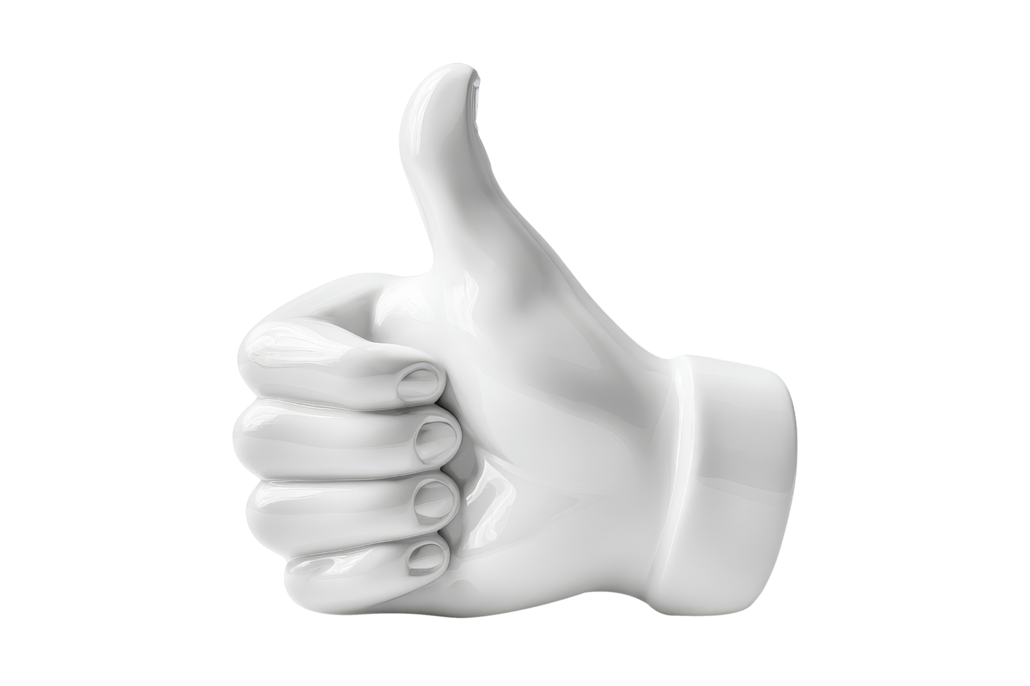 Thumbs up approval close-up png