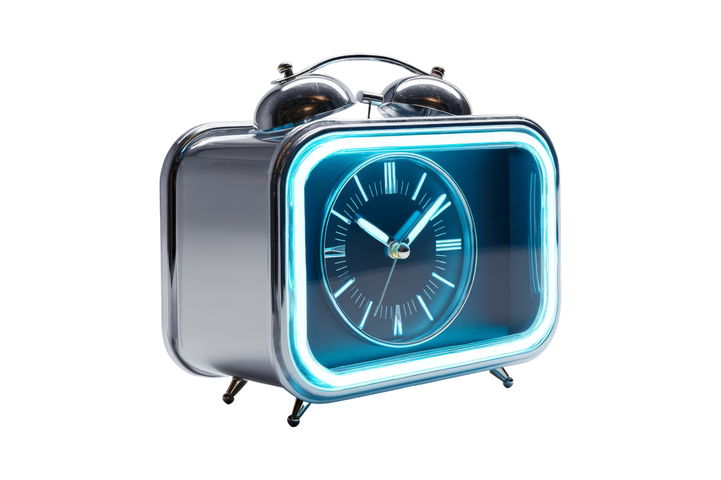 Modern close-up retro alarm clock png