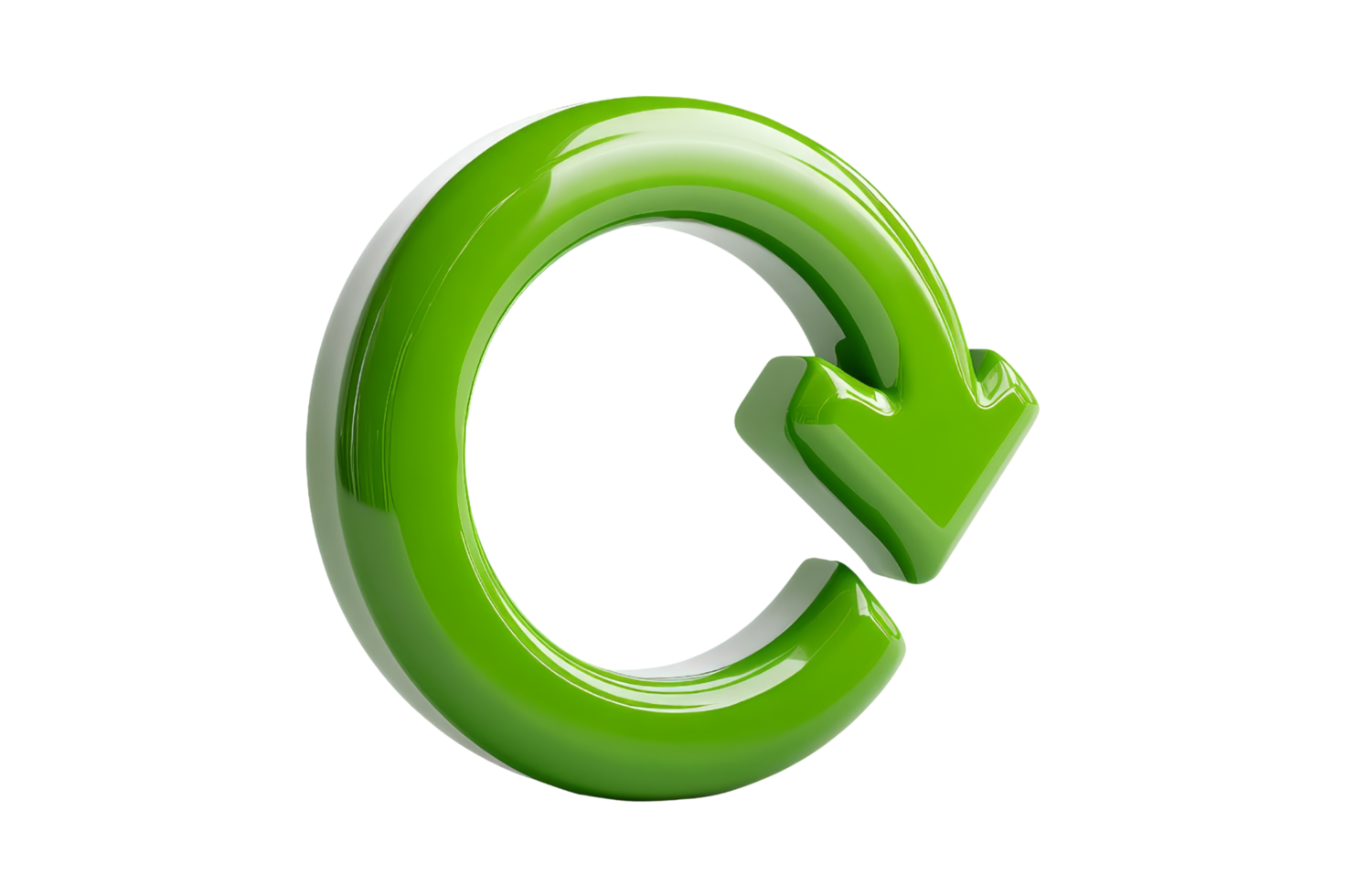 3d green symbol for sustainability png