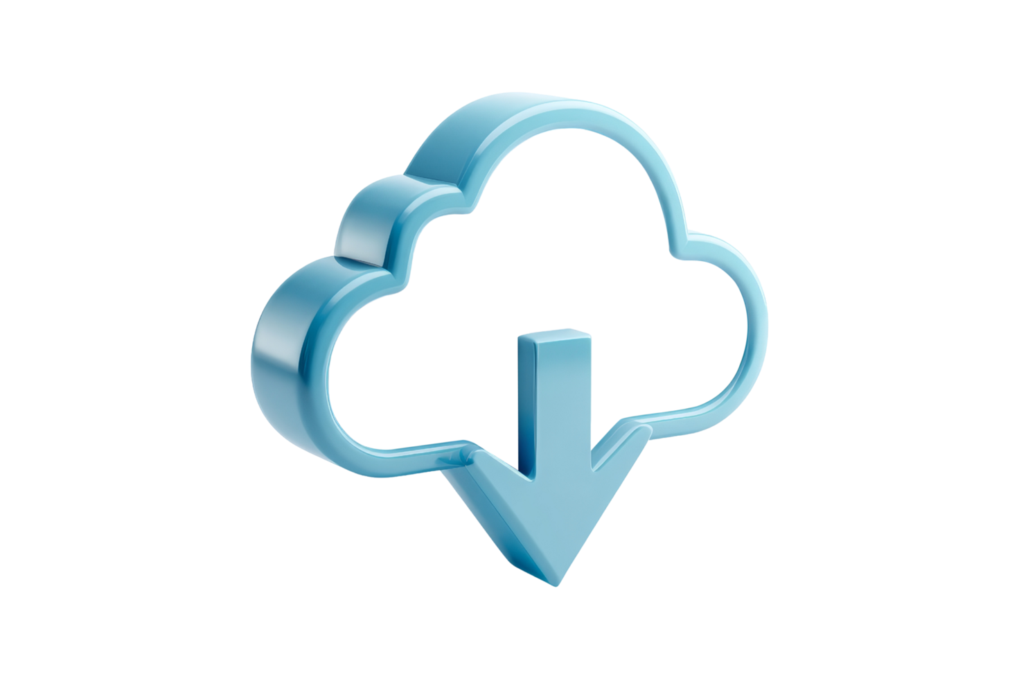 Modern cloud icon in digital tech png