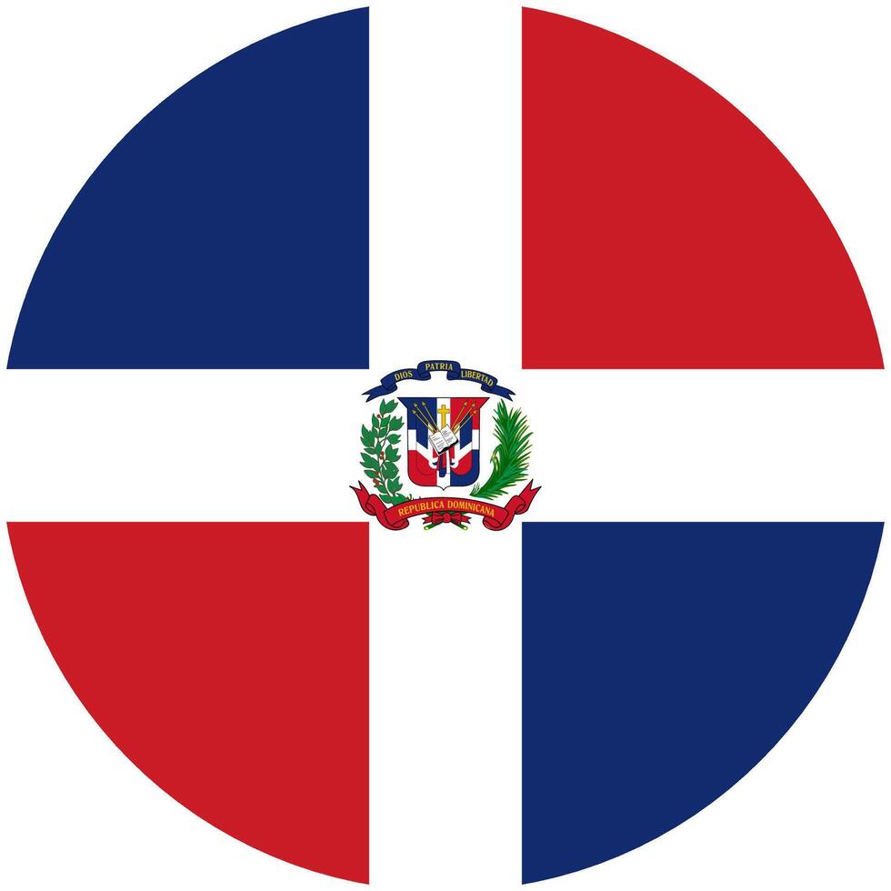 Dominican Republic flag illustrator national of round vector