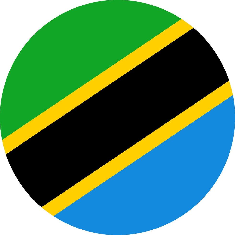 Tanzania flag illustrator national of round vector