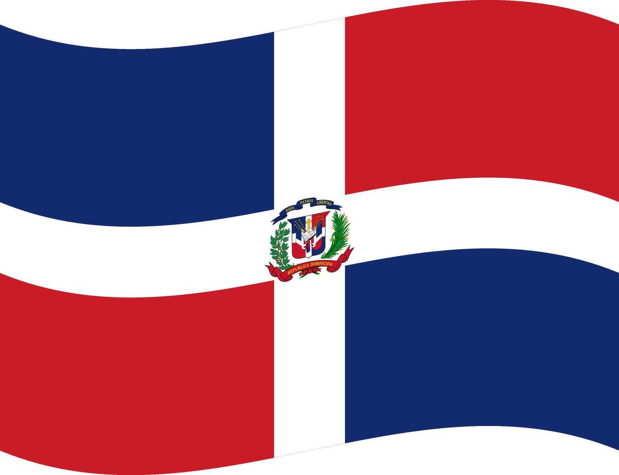 Dominican Republic waving flag illustrator of national icon vector