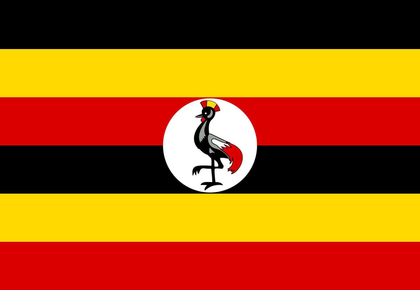 Uganda flag illustrator national vector