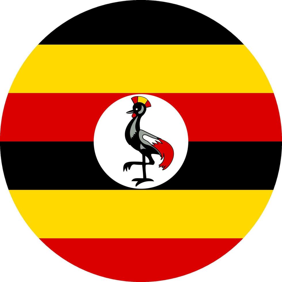 Uganda flag illustrator national of round vector