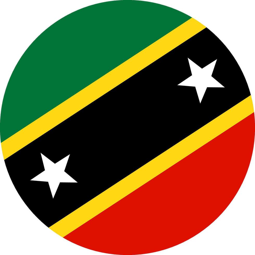 Saint Kitts and Nevis flag illustrator national of round vector