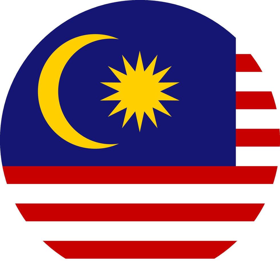 Malaysia flag illustrator national of round vector