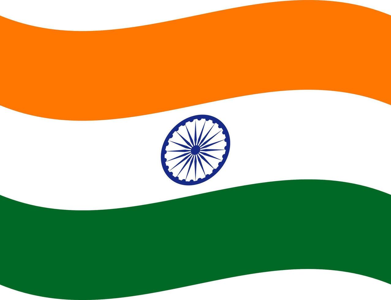 India waving flag illustrator of national icon vector