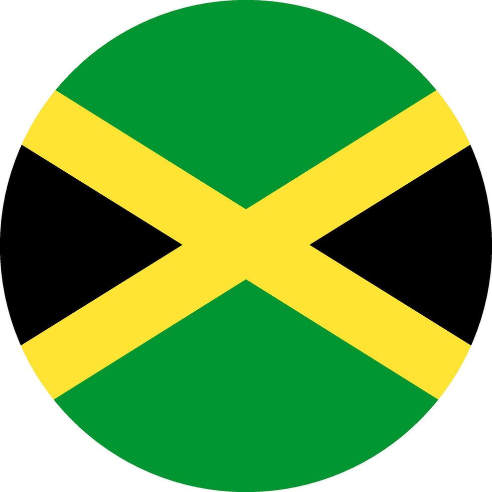 Jamaica flag illustrator national of round vector