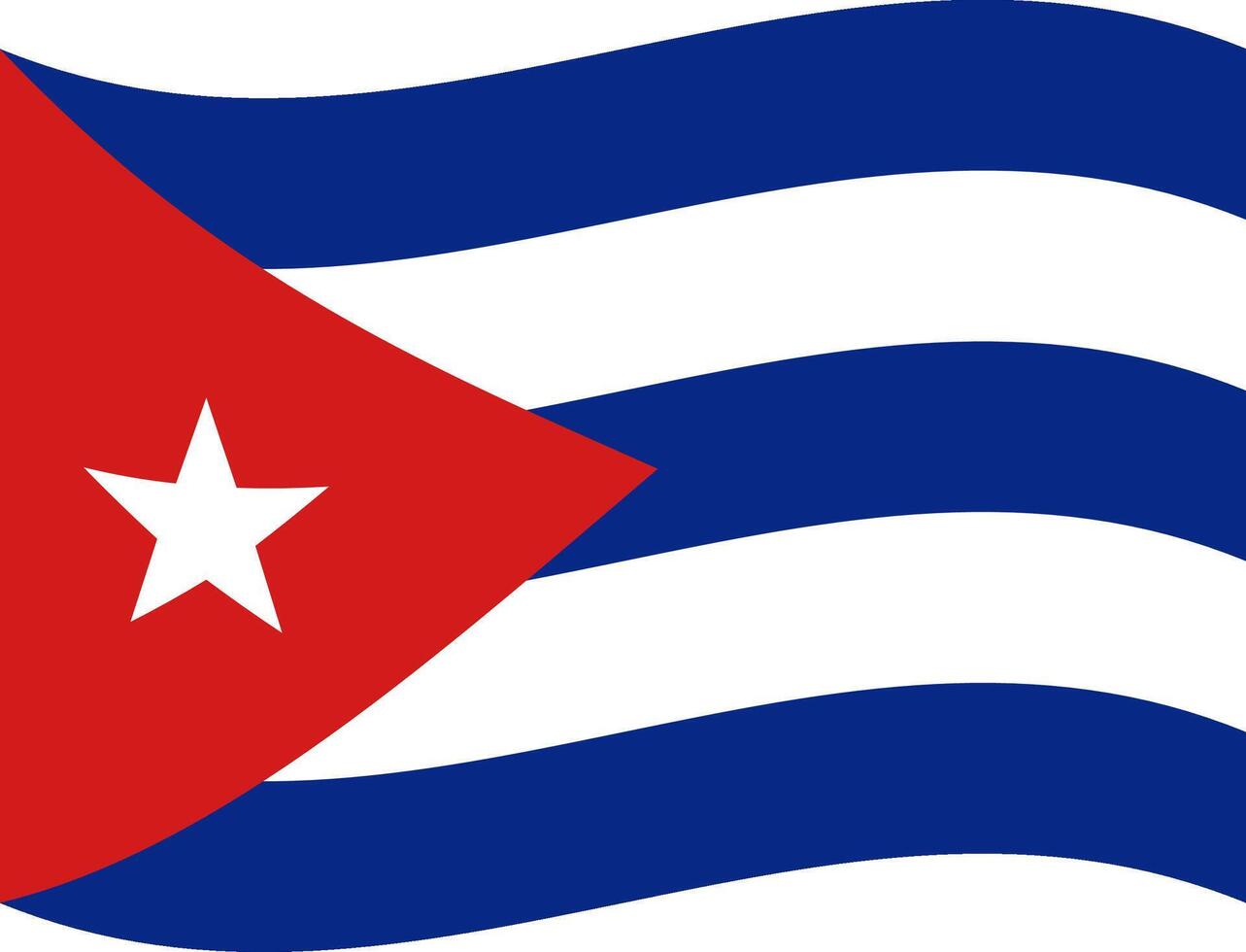 Cuba Republic waving flag illustrator of national icon vector