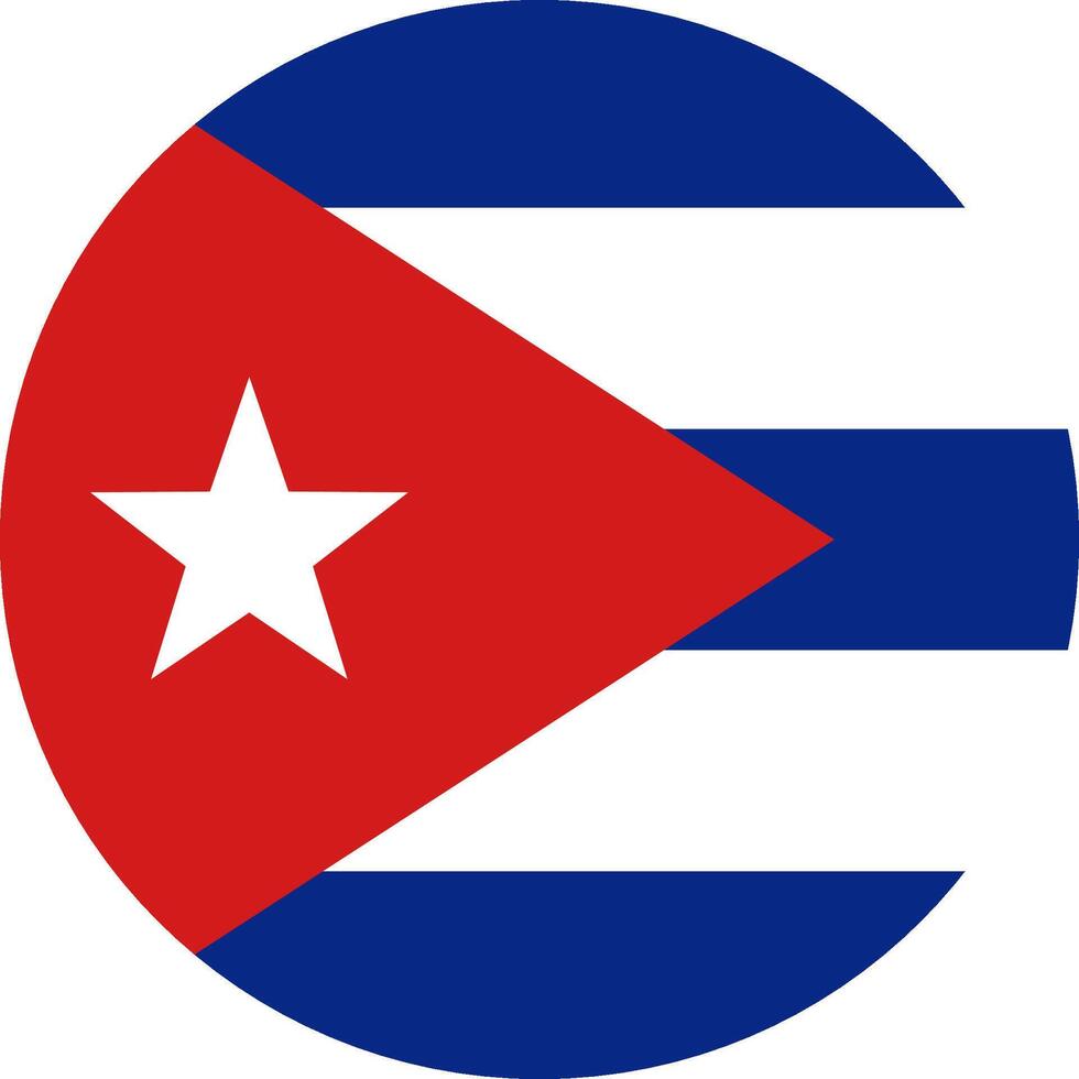 Cuba flag illustrator national of round vector