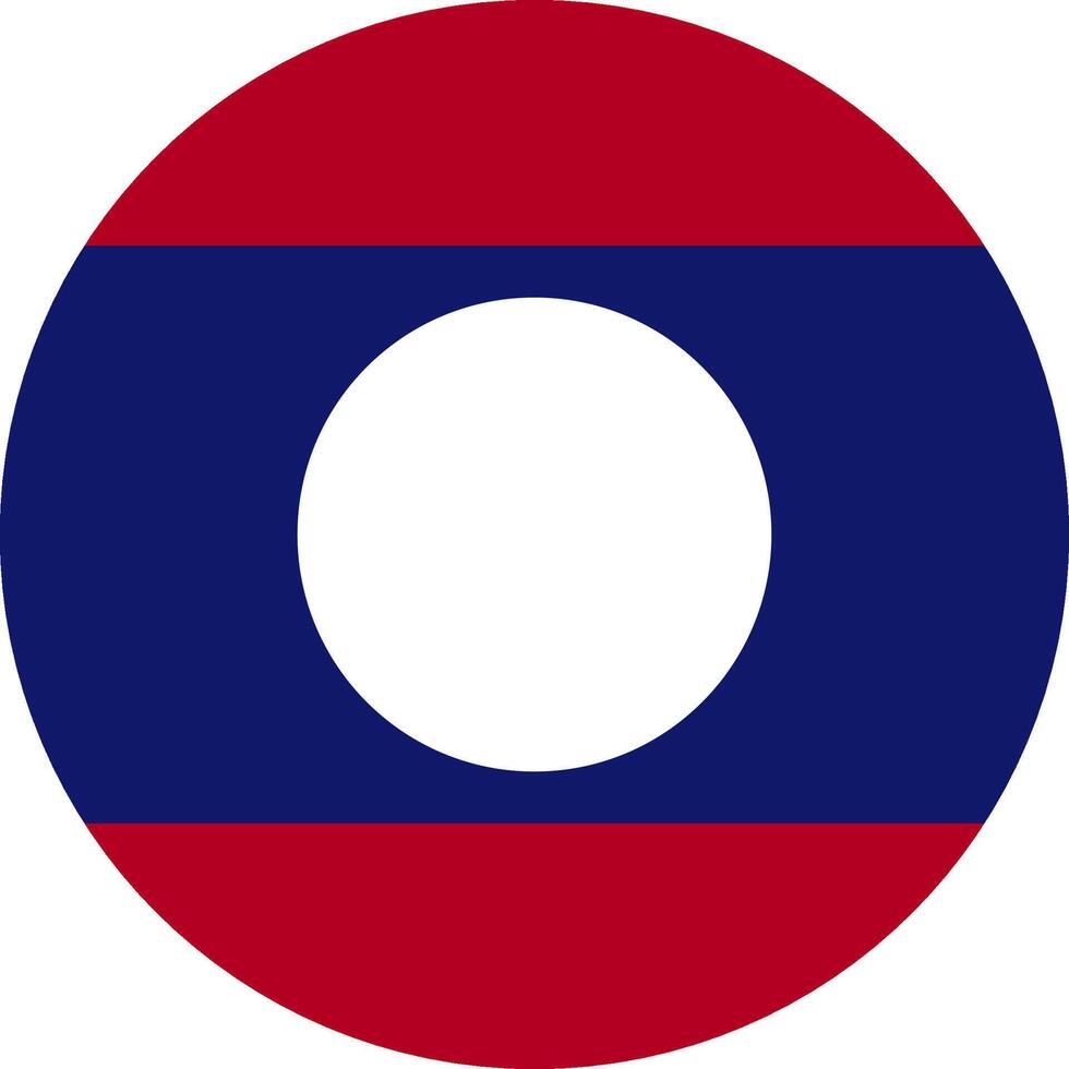 laos flag illustrator national of round vector