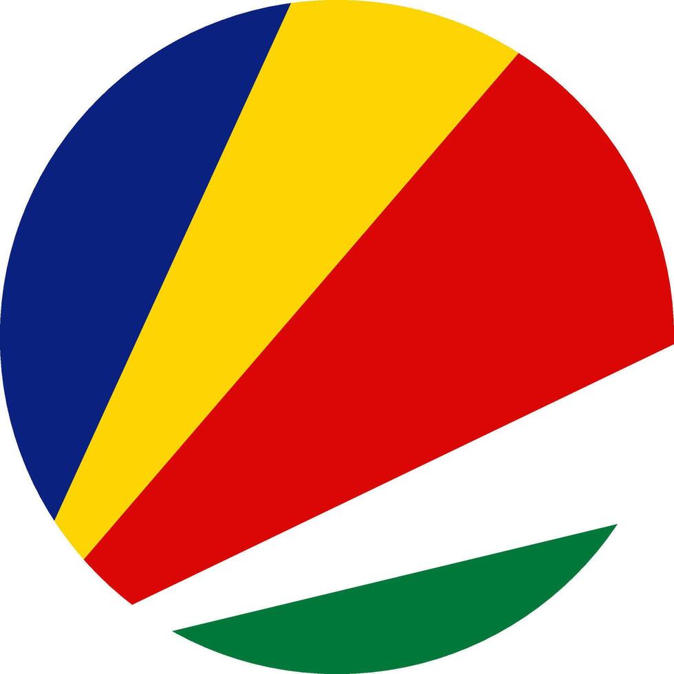 Seychelles flag illustrator national of round vector