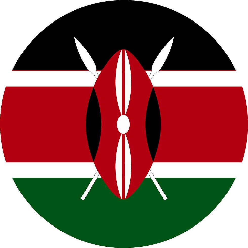 Kenya flag illustrator national of round vector