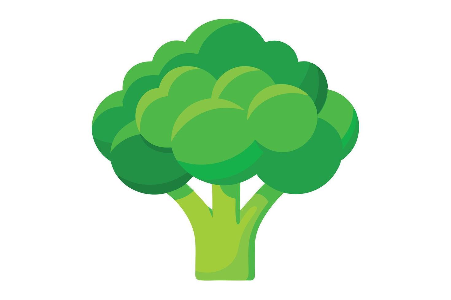 Vibrant Green Broccoli Illustration A Fresh, Healthy, and Appealing Image for Vegan and Vegetarian Diets vector