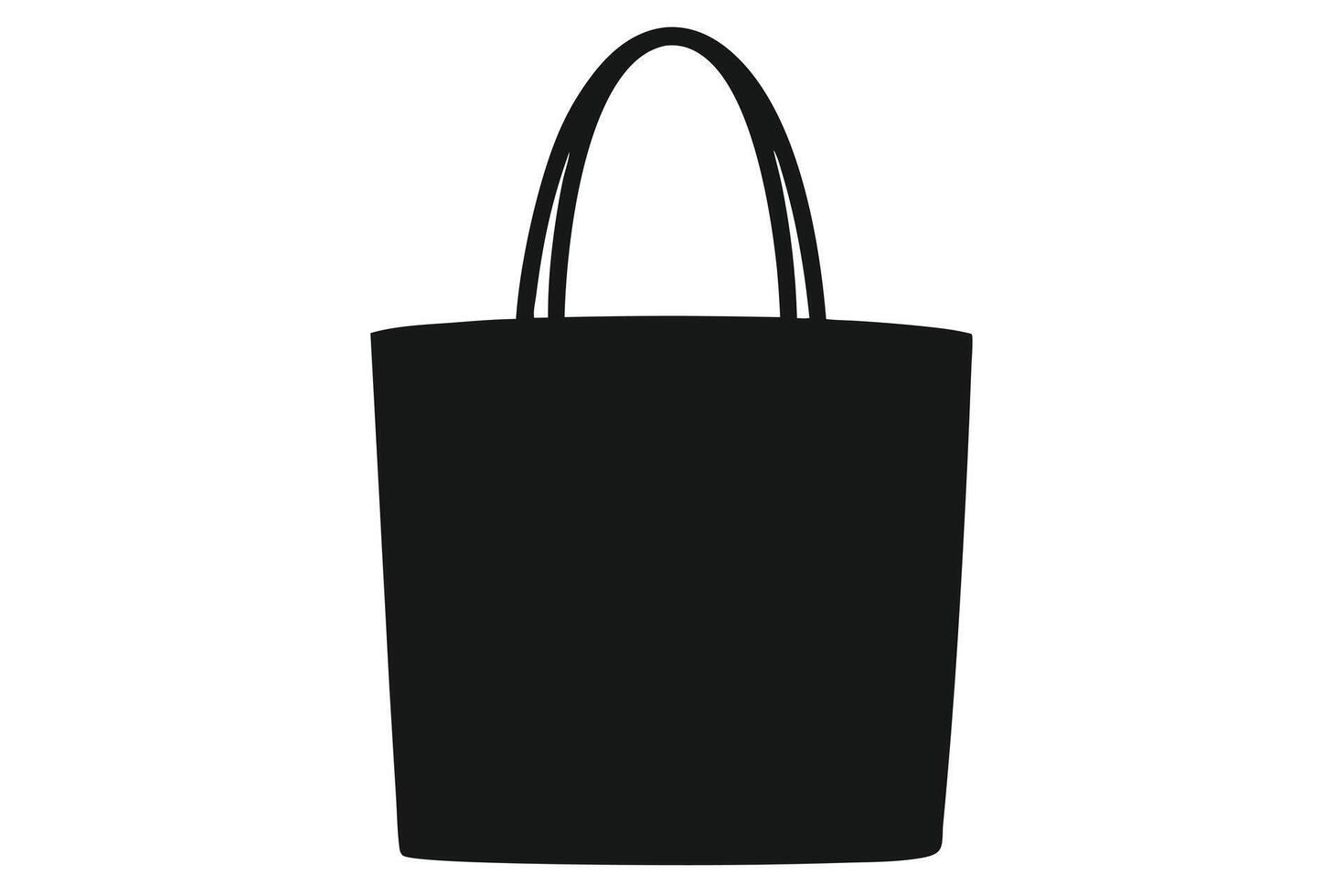 Stylish Black Tote Bag Silhouette A Simple, Elegant Design for Everyday Use - Professional digital artwork with vibrant colors and detailed composition vector