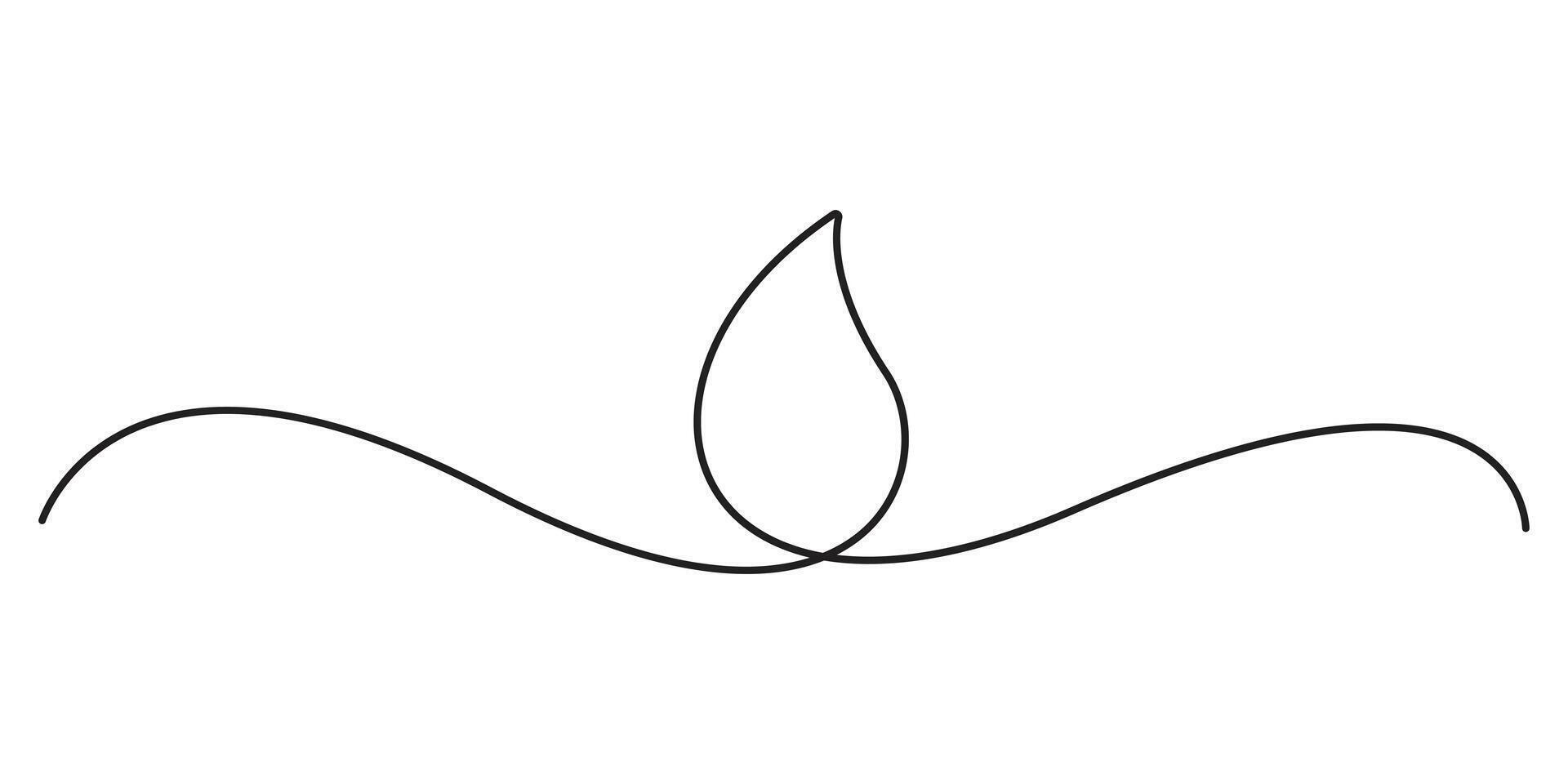 Continuous one line drawing of water drop. Water drop line icon. One line drawing background. Water drop single line icon, Continuous one line drawing of water drop. Graphic illustration vector