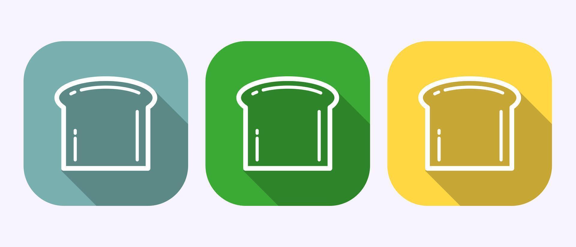 Bread icon design , bakery sign in shadow button design vector