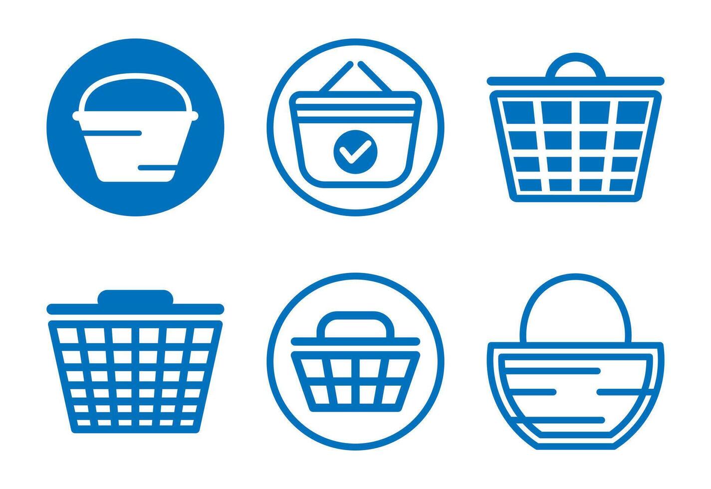 Basket icons set design, Shopping basket sign vector
