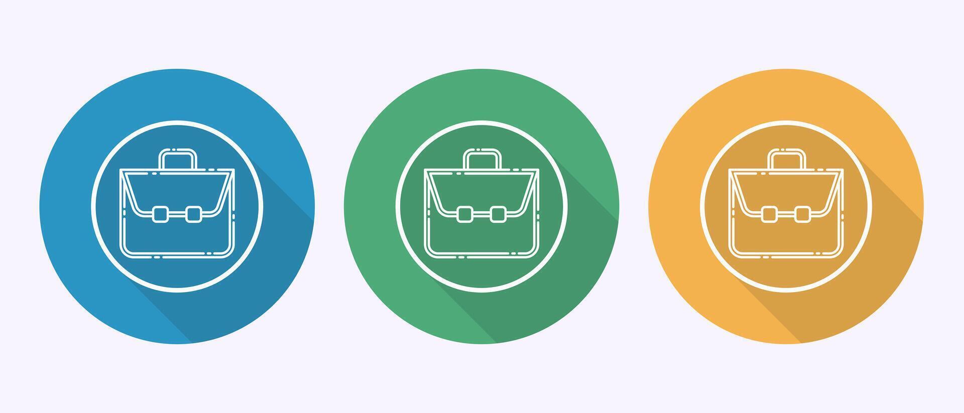 Briefcase icon, Bag icon sign for apps and websites in shadow vector