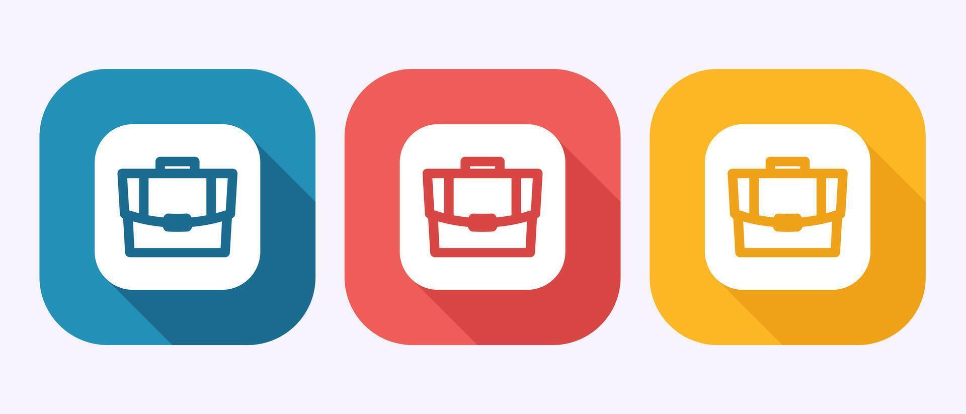 Briefcase icon design, Bag icon for apps and websites in shadow vector