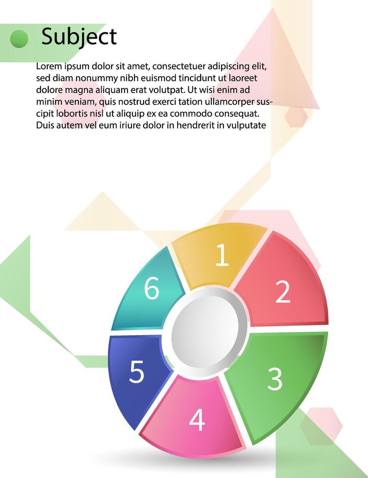 6-Step Circular Process Infographic Template vector