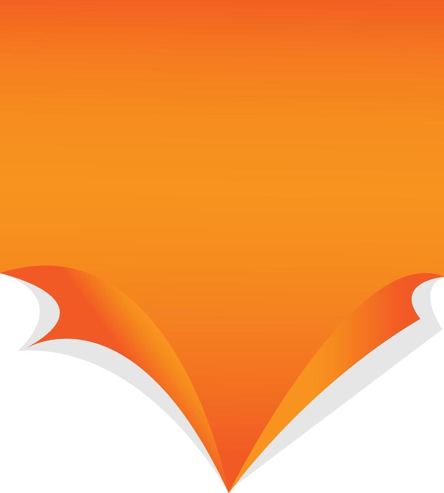 Orange Page Curl Background Image vector