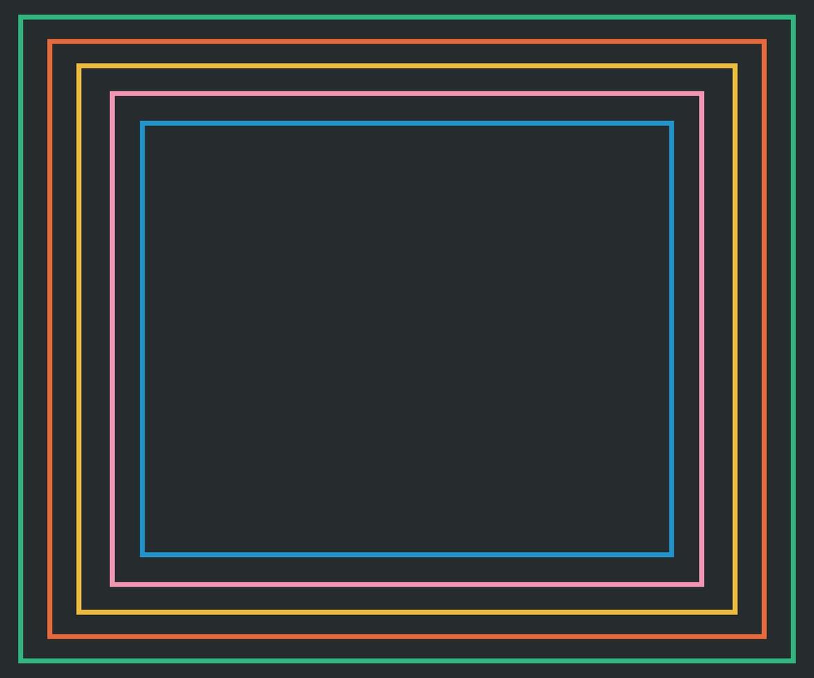 Geometric rectangular frame. vector