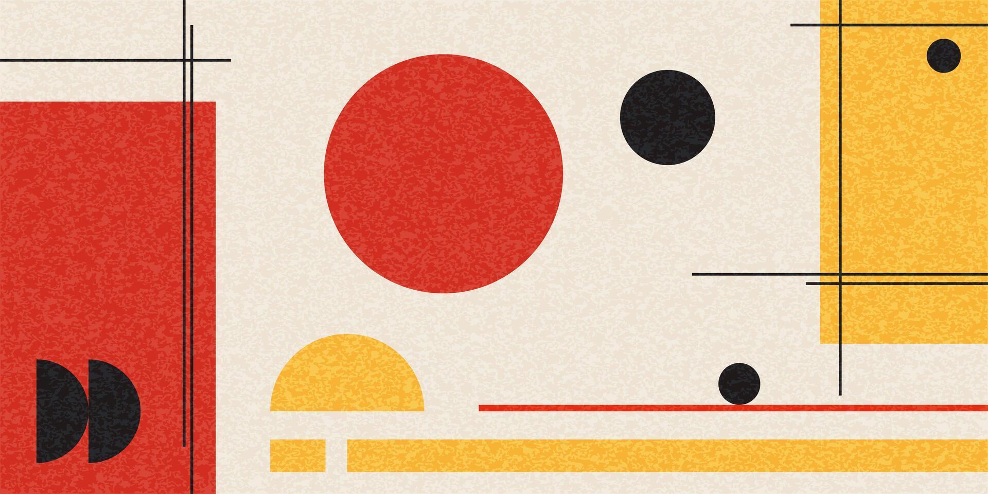 Brutalism backdrop with abstract geometric shapes and forms. Retro design wallpaper. art, vintage figures and flat decorations. vector