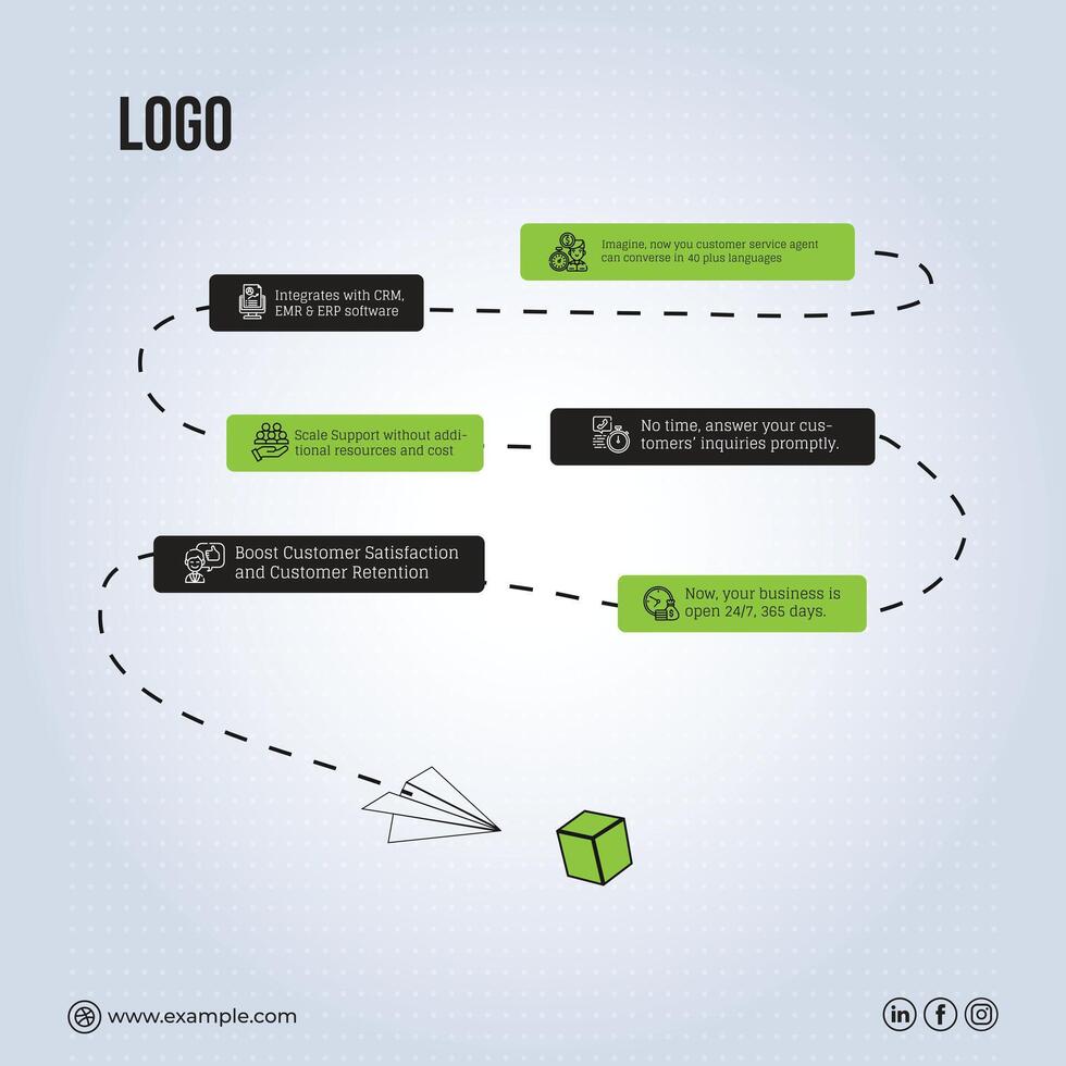 Social media banner art steps, design art vector