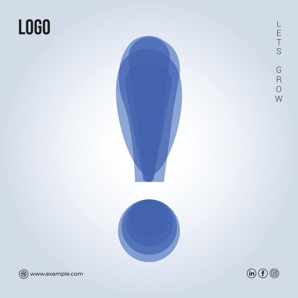Creative blue design for social media design in design art vector