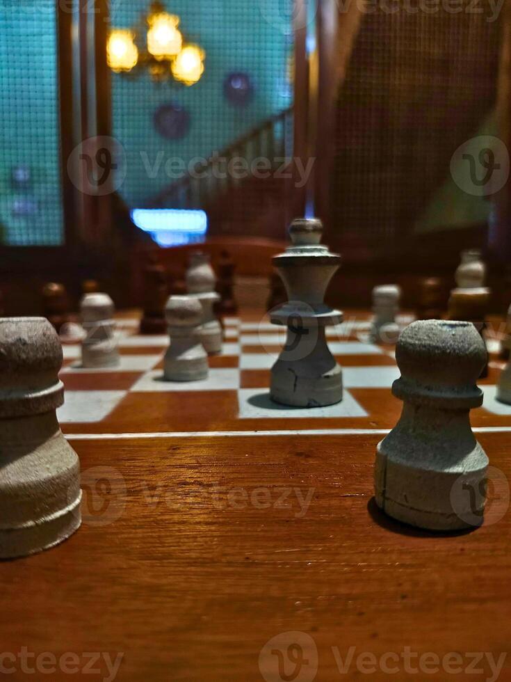 chess on the home table photo