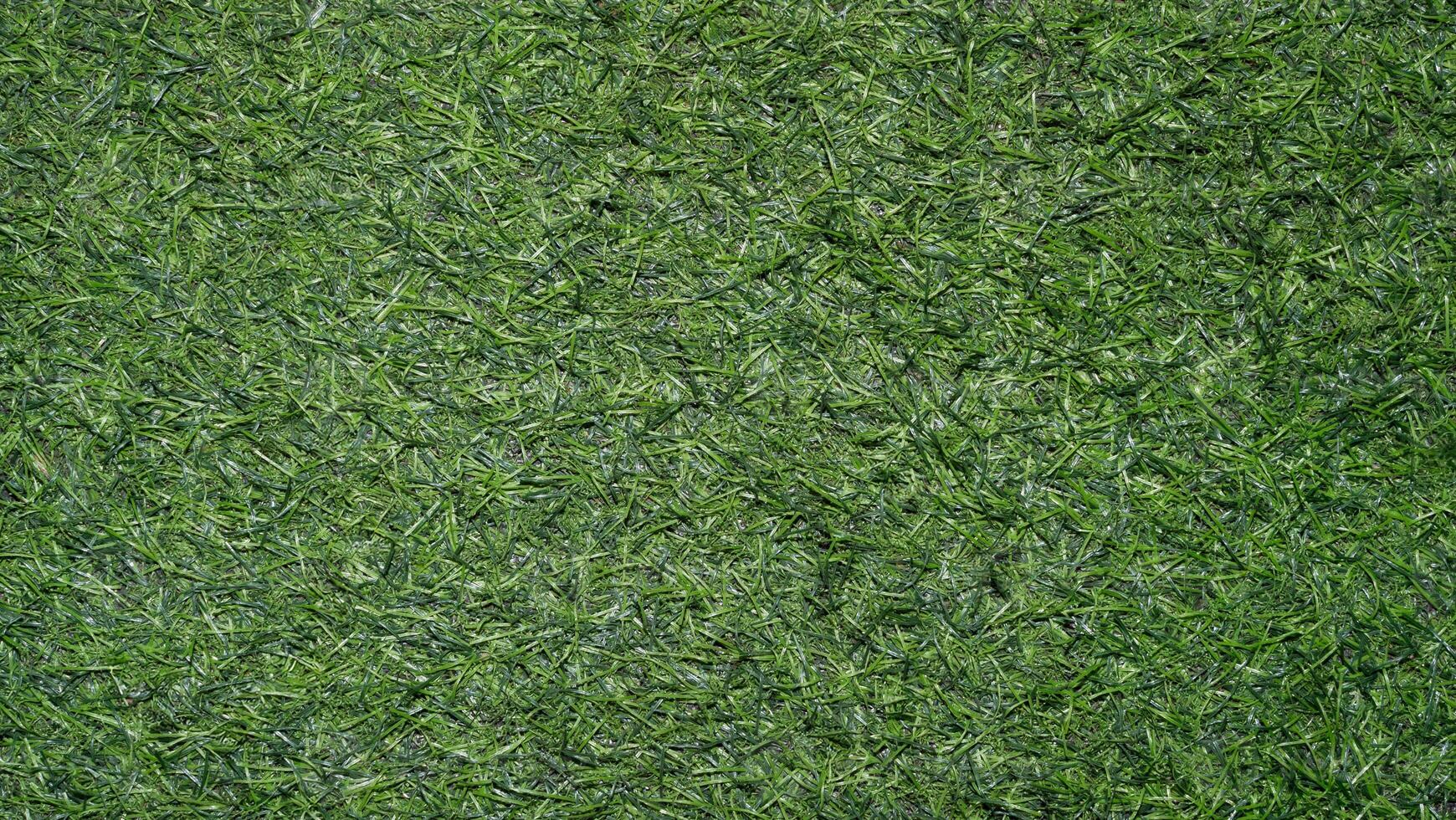 A close-up view of green artificial grass texture on the ground photo