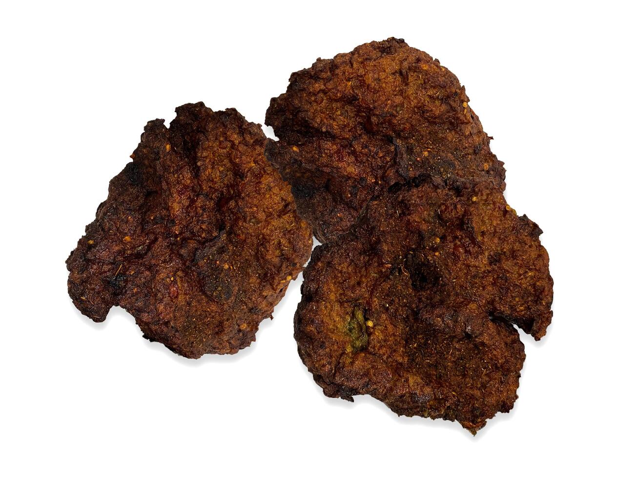 juicy beef kebabs isolated on white background photo