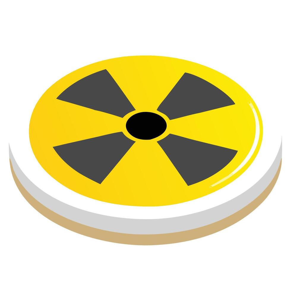 Radioactive symbol graphic design element for science and engineering presentations and educational materials vector